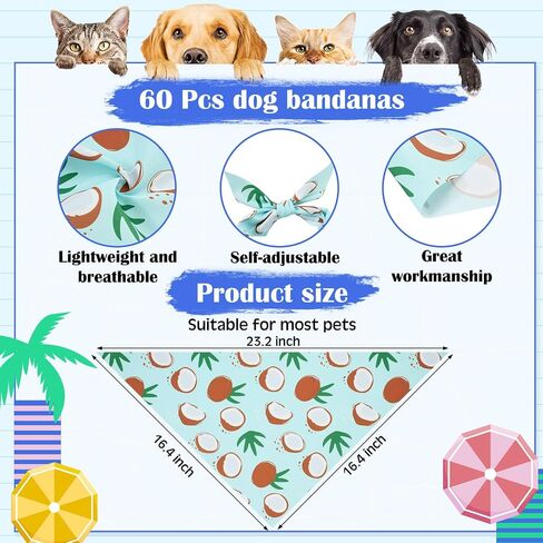 108 Pcs Summer 4th of July Dog Bandanas Bulks Adjustable Red White Blue Bow Ties for Dogs USA Flag Bowknot National Star Triangle Scarf Kerchief for Pet Cat Grooming(Summer) in Saudi Arabia