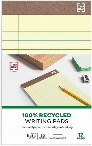 STAPLES 491461 Notepads 5-Inch x 8-Inch Narrow White 50 Sheets/Pad 12 Pads/PK (18592STP) in Saudi Arabia