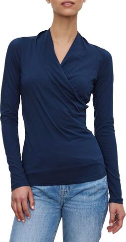 Velvet by Graham & Spencer Women's Meri Surplice Top in Saudi Arabia