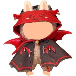 17cm Clothes Set(NO Doll), Black and Red Cloak and Hat Set for 17cm Accessories Suit, Cute Clothes for Dress up Unique Style