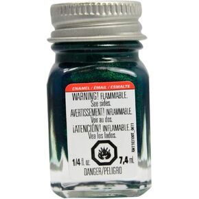 Testors Enamel 1/4 oz 1100 & 1500 Series Bottles Green Metal Flake
