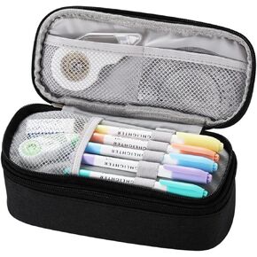 Dugio Big Pencil Case for Girls Teens Kids Zipper Pencil Pouch with Handle Organizer Pencil Bag Aesthetic Pencil Box for School Pink