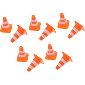 Milisten 10Pcs Traffic Cones for Simulation Roadblocks Educational DIY Traffic Sign for Playtime and Kindergarten Teaching