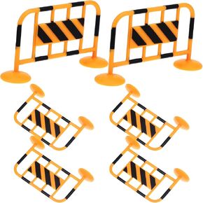 FAVOMOTO 10Pcs Mini Traffic Signs Roadblocks for Realistic Traffic Barricades Signs Interactive Traffic Scene for Learning