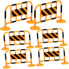 10Pcs Mini Traffic Signs Realistic Roadblocks Barricades for Play Educational Traffic Signal Model for Cognitive Development for Role Play and Early Childhood