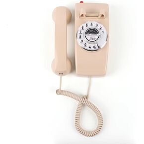 Corded Vintage TRIMLINE Home Phone, Easy Wall-Mount Landline Phone,Big Button Keypad Senior Phones,Last Number Redial,Loud Bell,Retro Working Wall Telephones for Home/Office/Hotel/School (Push Dial)