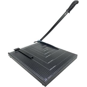 Paper Cutter,18" A3 Stack Paper Trimmer Paper Cutting Board,Heavy Duty Metal Base Paper Slicer with Safety Guard and Blade Lock,12 Sheets Capacity,Guillotine Paper Slicer Cutter for Home, Office
