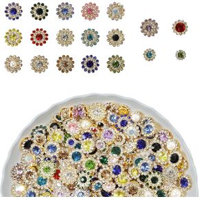 Sew on Rhinestones Crystals Glass Gems - 250 Pcs & 4 Size Flower Shape Claw Flatback Rhineston for Crafting, Large Rhinestones for Clothes Shoes Earring Belt Crafts Sewing Accessories