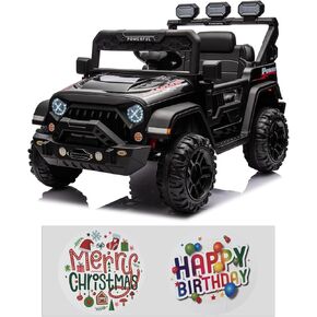 Modern-Depo 12V Kids Ride On Car Unicorn Truck with DIY Stickers, Manual/Remote Control Electric Car with LED Lights, 2 Motors, 2 Speeds, Openable Doors, Spring Suspension, Music Player, Purple/Pink