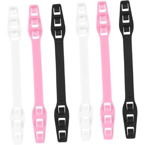 PartyKindom 6pcs Adjustable Ear Mask Buckles Mask Hooks for Comfortable Wear Practical Accessories Black White for Ear-Band