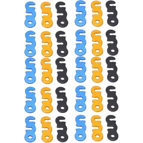 Aluminum Alloy Rope Tensioner with 30Pcs Cord Tightener for Outdoor Camping, Hiking, and Survival