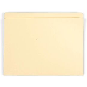 Gaylord Archival Archival-Quality Letter Size Cream File Folders w/Full 1" Tabs (100-Pack)