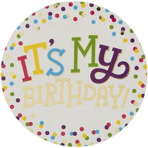 Making the Grade It's My Birthday Confetti Stickers -Adhesive Award Badge (25 Per Pack), Multicolor