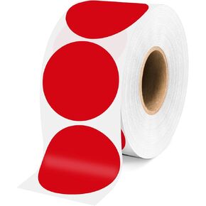 2 Inch Red Circle Stickers 500 Pcs,Permanent Color Coding Dots for Office,Home Organization, File Classification,Multipurpose Labels