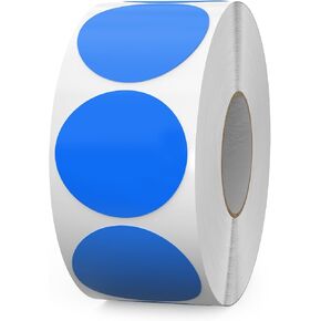 1000 PCS Circle Dots Stickers 1.5 Inch Vinyl Black Round Labels Removable Waterproof Color Coding Sticker Roll for Inventory Office Classroom