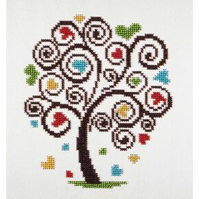 AllAboutEmbroideryUA Bead Embroidery kit Tree of Life FL-1102 Beaded Cross Stitch Floral Needlework kit