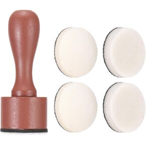 uxcell Mini Ink Blending Tool Set, Ink Paints Applicator Mixing Tools with 2pcs Round and 2pcs Flat Foam Refills for Scrapbooking Craft Painting Drawing Blending, Dark Brown in Saudi Arabia