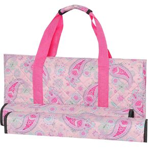 Pink Mahjong Bag(Empty Bag Only), American Mahjong Set Carrying Bag with Two Wrappers for Tiles and Racks