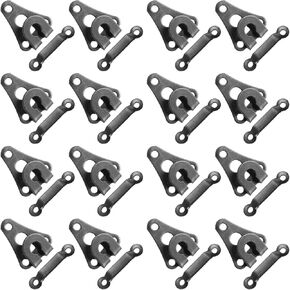 HARFINGTON 12set Hooks and Eyes Closure Set 13mm Metal Hook and Eye Sewing Clasp Snaps Fasteners for Clothing Bra Trousers Pants DIY Craft, Gunmetal