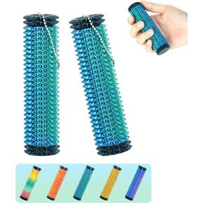 2 Pcs Pain Stim Fidget Little Ouchies Sensory Anxiety Relief Quiet Desk Use Fidget Gadget for Skin Picking Stress Stimming Roller for Adults and Teens(Black+Green)
