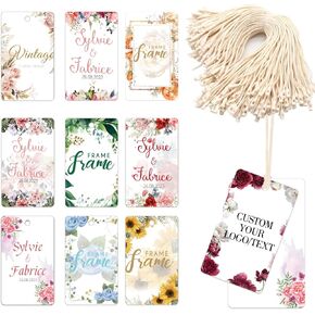Custom Gift Tags Personalized, Custom Your Logo/Text Hang Tags Small Card Party Decoration Paper Gift Labels for Business Birthday Wedding