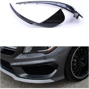 Spoiler Separator, Gloss Black CLA45 Style Front Bumper Canards Spilitter Spoiler Compatible with Benz CLA Class C117 X117 W117 2013-2015 CLA 45 Models