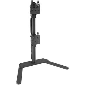 ATDEC AWMS-2-BT75-FS-B جبل مزدوج الثقيل الفائق-للشاشات الفائقة المنحنية بعمق إلى 49 "-إمالة قابلة للتعديل ، الطول ، التسوية-لا توجد تركيبات مكتب دائمة