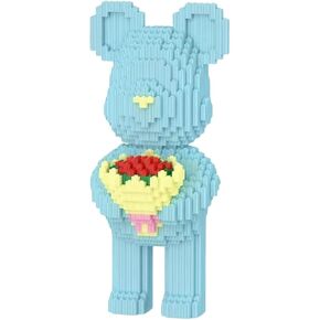 GAMTIM Anima Blue Flower Bear Model Set,(3738Pieces) –Ornaments Building Blocks