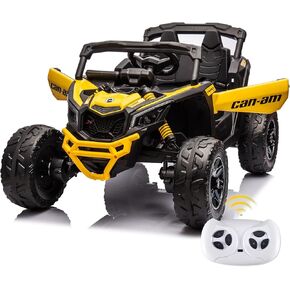 SOAR 24V Ride On Toys - Electric UTV for Kids, 2 Seats Remote Control, 4 Wheeler Quad Off-Road, 7AH Battery Power Wheels 2WD/4WD, Licensed Can-Am, Parental Mode