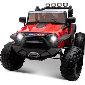 24V 9Ah Ride on Toy for Big Kids, 4WD 2 Seater Ride on Car Truck with Remote Control, 4x200W Motor - Red