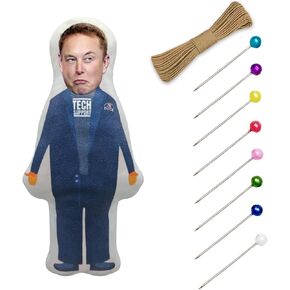 8 inch Elon, You're Fired!Voodoo Doll Pin Holder with Pins, Stress Reliever Parody Doll Pin Cushion Political Gag Dog Gift -Musk Locally Designed