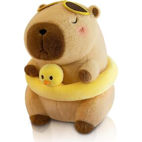 Cute Capybara Plush Adorable Capybara Stuffed Animal Soft Stuffed Capibara Toys Plushies Pillow Gifts for Kids (10 Inches)