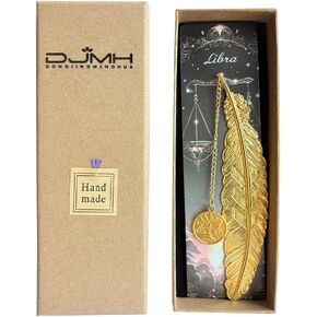 Metal Zodiac Bookmarks Set, 12 Constellation Designs, Gold, 4.5 x 0.9 inches (Virgo)