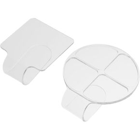 Gadpiparty 2Pcs Handheld Acrylic Makeup Mixing Plates Clear Cosmetic Tray for Blending Foundations Creams Liquids Durable Reusable for Nail Art Salon Use