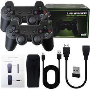 Premium 64G 20000+ Retro Video Games Handheld Game Console Built-in 15 Simulators, Nostalgia Stick Game 4K HDMI Output 2.4GHz Wireless Game Console