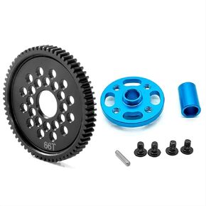 RC Car Upgrade Parts Compatible with TT02 1/10 RC Car Upgrade Parts Accessories 66T 54500 Spur Gear and Gear Mount High for Speed Gear Set
