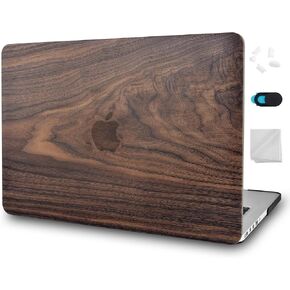 KECC Compatible with MacBook Pro 13 inch Case 2020-2025, 2016-2019 Release M2 M1 A2338 A2289 A2251 A2159 A1989 A1706 A1708 Plastic Hard Shell Case, Walnut Wood
