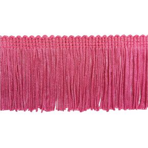 2" Stretch Chainette Fringe Trim, Decorative Polyester Fringe Trim, Versatile Fringes for Costumes, Home Decor, and Party Decorations, 5 Yards, Hot Pink