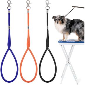 3 Pack Pet Grooming Loop for Dogs, Nylon Restraint Noose Adjustable Cat Fixed Safety Rope Dog Grooming Loops Leash for Pet Shower Bathing Groomings (3 Colors)