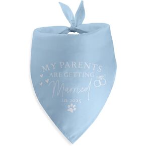 My Mommy and Daddy Got Married 2025 Dog Bandana Bridal Shower Gifts Engagement Gift for Large Medium Small Dogs Wedding Party Decorations Photo Prop Pet Scarf Accessories