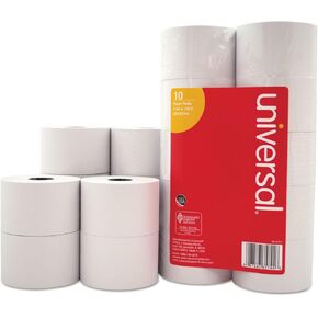 1-Ply Cash Register/Point of Sale Roll, 16 lb, 1/2" Core, 1-3/4"x138 ft, 10/Pack