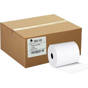 (50) Gorilla Supply 3 x 150 1-Ply Bond Receipt Paper Rolls, Kitchen Printer Paper, Pos Cash Register REQ Ribbon Erc30/34/38 Star SP700 TMU200 SRP275, BPA Free, 50 rolls