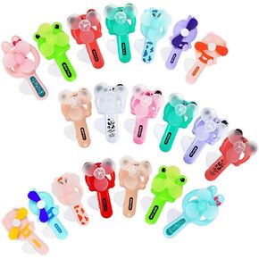 Vileafy 20 Summer Party Favors for Kids 3-12 Years Old, Mini Toy Fans for Boys and Girls-No Battery Needed Handheld Fans for Goodie Bag Stuffers