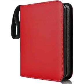 Jumbo Card Binder for Oversized Cards, 80+ Pockets Holds 80+ Cards with 40+ Double-Sided Removable Pages, Premium Leather Binder for Trading/Gaming Cards (Random Color, Large 5.4"x7.5")