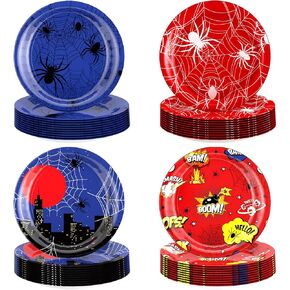 60 PCS Spider Birthday Party Paper Paper 7 Intain
