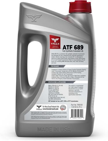Triax Euro Car ATF Synthetic, Low Vis, for European 6,7,8, and 9 Speed Automatic Transmissions, Compatible with BMW, Audi, Porsche, Land Rover, Mercedes Benz (1 Quart) in Kuwait