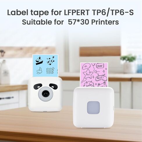 الورق الحراري ، ورق ملصق ملصق ذاتي ، 57mmx3.8m أوراق أبيض أبيض ملصق للمجلة ، الدراسة ، الصور ، الملاحظة ، متوافقة مع CP1/CP2/TP6/TP6S ومعظم طابعة ملصقات صغيرة - أصفر اللون الأزرق in Kuwait