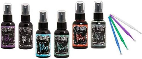 Ranger Dylusions حبر رذاذ حزمة ستة زجاجة مع عصي مزج السلاحف الأرجواني المكافأة (أكثر إشراقا) in Kuwait