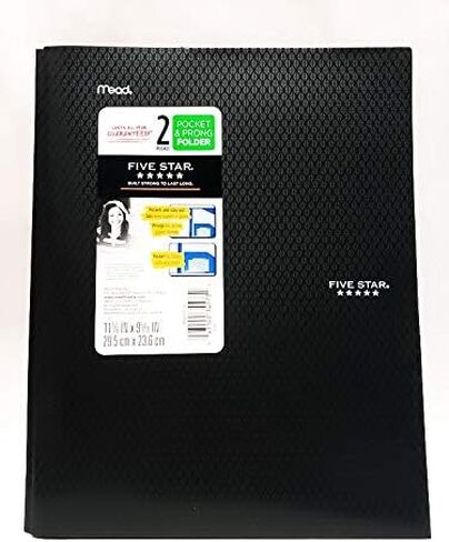 Generic Five Star 2-Pocket & Prong Checkered Plastic Folder 11-5/8*9-5/16 inch (Orange) in Saudi Arabia