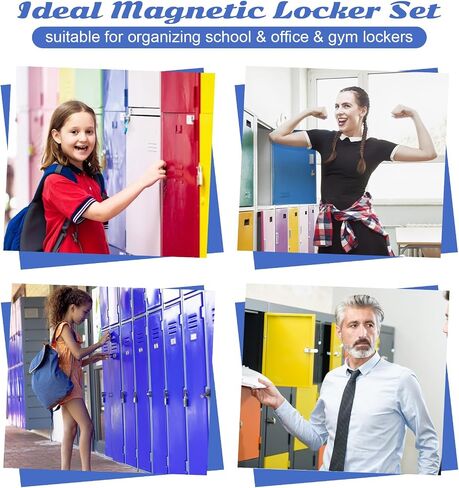 12 Pcs Locker Organizer and Decorating Kit, First Day of School Essentials for Girl Marble Print Whiteboard with Markers Locker Shelf Plush Area Rug String Light Mirror Magnetic Cup and Magnet (Blue) in Saudi Arabia